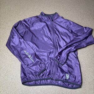 Novara Cycling Stowable Jacket Womens Packable Zip Pocket Size M Purple H2